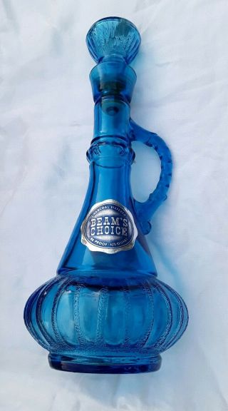 Blue I Dream Of Jeannie Bottle Vase,  1973 Beam Whiskey Decanter,  Genie