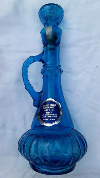BLUE I DREAM OF JEANNIE BOTTLE Vase,  1973 Beam Whiskey Decanter,  Genie 2