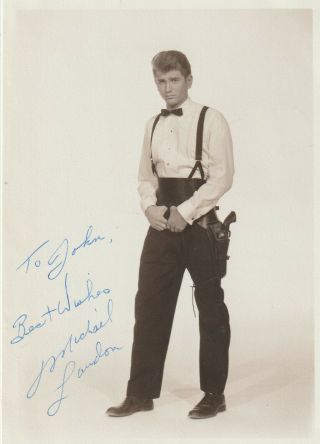 Michael Landon,  Autograph On Photo.  Dedicated