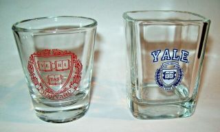 Harvard,  Square Yale Shot Glass Ivy League University Souvenir Rare