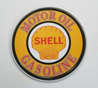 Tin Shell Motor Oil Gasoline Sign