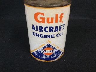 Vintage Gulf Aircraft Oil “full”