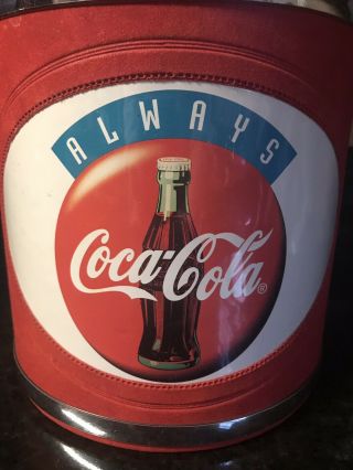 Vintage Coca - Cola Ice Bucket VERY Retro Coke Barware 3