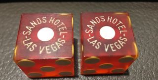 Sands Hotel Casino Las Vegas Dice Pair Vintage