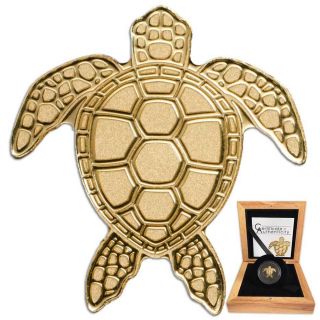 Cit 2017 Sea Turtle 999 0.  5g Gold Coin