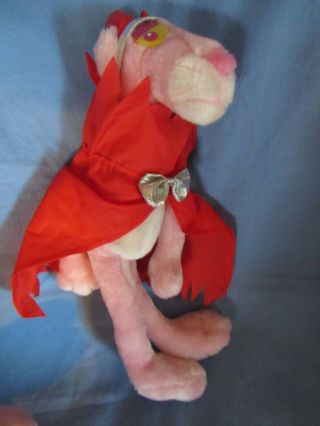 Vintage 20 " Pink Panther Plush Red Devil Horns Tail Cape 1999 Cuddleme Valentine