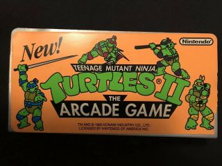 Teenage Mutant Ninja Turtles 2 Tmnt Nintendo Playchoice 10 Topper