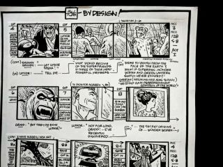 ALEX TOTH by Design Friends 1973 Hand Crafted STORYBOARD Wonder Woman 2
