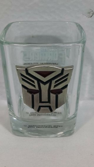 Transformers Autobots Shot Glass Universal Studios Pewter Logo