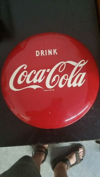 1950’s 12 Inch Coca - Cola Spot Button Sign