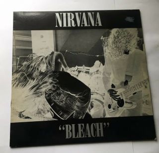 NIRVANA ' BLEACH ' LP UK TUPELO RECORDING COMPANY 1989 FIRST PRESSING NM:RECORD 2