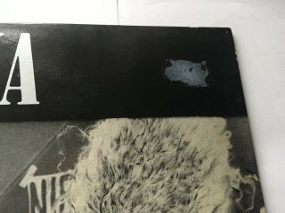 NIRVANA ' BLEACH ' LP UK TUPELO RECORDING COMPANY 1989 FIRST PRESSING NM:RECORD 3