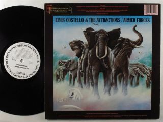 ELVIS COSTELLO Armed Forces COLUMBIA LP VG,  white label promo w/7 