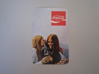Advertising Coca - Cola.  Pocket Calendar 1975 Period.
