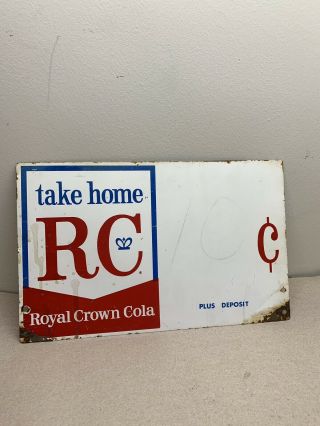 Vintage Royal Crown (RC) Cola Double Sided Porcelain Sign 16”x10” Rare Sign Wow 4