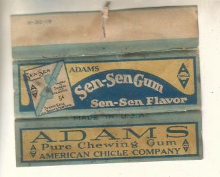 C 1920 Sen - Sen Gum Wrapper - Sen - Sen Flavor