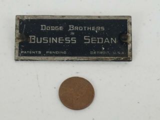 Dodge Brothers Business Sedan Detroit U.  S.  A Square Small Emblem