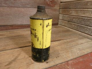 John Deere Multi - Luber Quart Oil Can Four Legged Deer Vintage 32 oz AN 11100 N 4