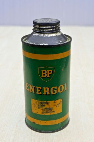 Vintage C1950s Bp Energol Cone Top Pint Oil Can Garage Forecourt Service Bay