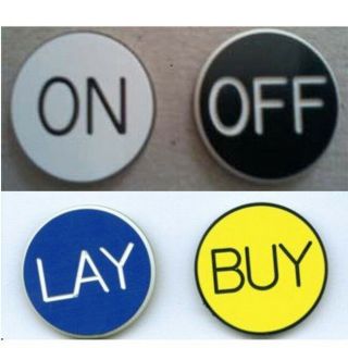 On/off And Buy/lay Craps Lammer Buttons 5 Each