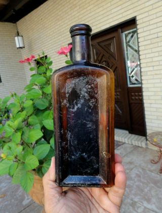 St.  ANDREWS Honey Amber MEDICINE Bottle BRISTOL,  TENNESSEE TENN TN late 1800’s 4