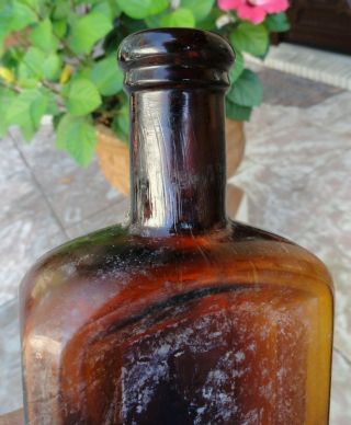 St.  ANDREWS Honey Amber MEDICINE Bottle BRISTOL,  TENNESSEE TENN TN late 1800’s 7