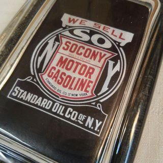 Early Advertising Glass Paperweight Socony Motor Gasoline Standard Oil Co of NY 4