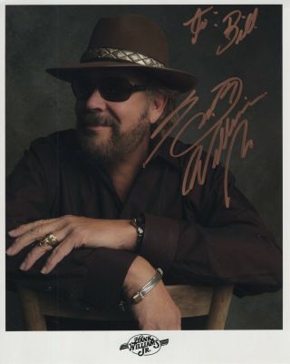 Hank Williams Jr Hand Signed 8x10 Color Photo Great Country Singer To Bill