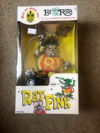 Rat Fink Ed Big Daddy Roth Kustom Monster Nib Never Removed Action Figure