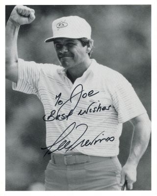 Lee Trevino Hand Signed 8x10 Photo Golf Legend Great Pose To Joe