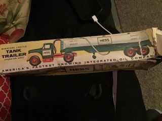 Hess Minature Lighted Tank Trailer Complete With Battery.  Box.  Torn