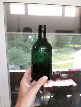 Congress & Empire Springs Co Saratoga,  Ny Glass Mineral Bottle C.  19th Century