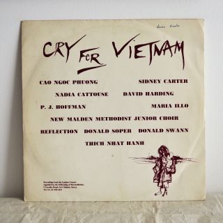 Various Cry For Vietnam Rare Private Folk Sound News Lp 