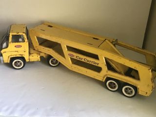 Vintage Tonka Car Carrier Pressed Steel Toy Truck Trailer Hauler Mound Minn Usa
