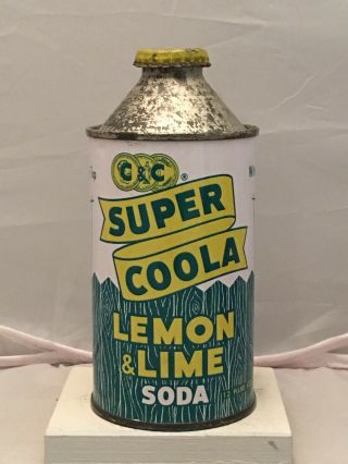 C & C Fence Design Lemon Lime Cone Top Soda Can