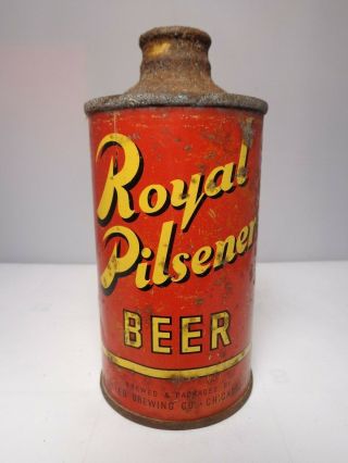 Royal Pilsener Irtp Cone Top Beer Can 182 - 11 Koller Brewing Chicago,  Illinios