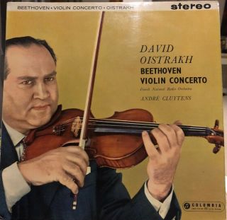 Sax 2315 David Oistrakh Beethoven Violin Concerto Cluytens B/s First Uk Issue
