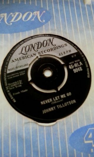 JOHNNY TILLOTSON WHY DO I LOVE YOU SO / NEVER LET ME GO LONDON 50 ' S ROCK POP EX 2