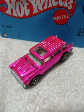 Vintage Hot Wheels Redline Classic Nomad In Pink.  Front.