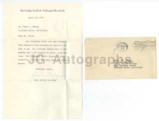 Grace Coolidge - U.  S.  First Lady,  Calvin Coolidge - Authentic Autograph