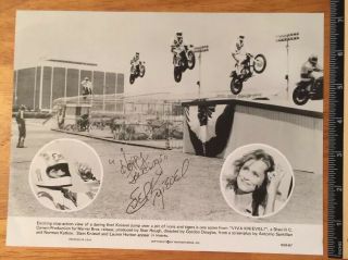 Evel Knievel Hand Signed Autograph - A Collectors Must Have -