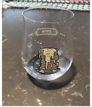 Great Notion Bourbon Barrel Double Stack Glass Gold Rimmed Bbds