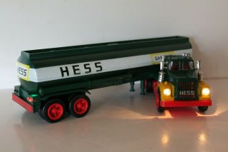1974 Marx Hess Toy Tanker Truck with Rare Caution Sticker Lights 7