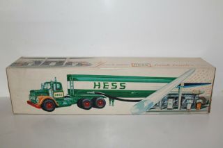 1974 Marx Hess Toy Tanker Truck with Rare Caution Sticker Lights 8