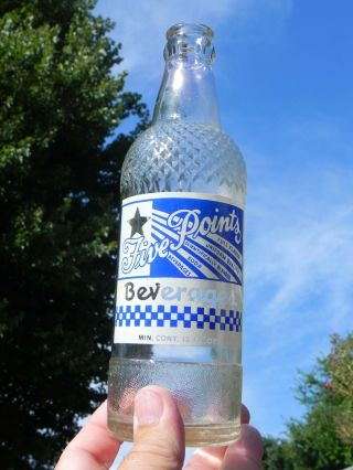 Vintage Tuskegee Ala Five Points Pepsi Cola Soda Bottle 12 Oz 1940 