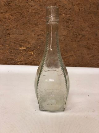 Vtg 1889 1910 Hj Heinz Ketchup Blown Clear Long Neck Glass Bottle & 1957 Coin
