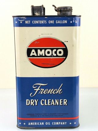 Amoco French Dry Cleaner Petroleum Solvent 1 Gallon Can Gas & Oil Advertising 8