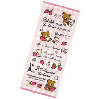 San - X Rilakkuma Face Towel Strawberry Of Paris Theme Cm56201 - 18c