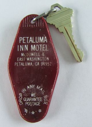 Vintage Casino Hotel Motel Room Key (Petaluma Inn Motel) Petaluma,  CA 2