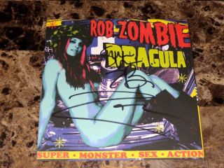 Rob Zombie & Sheri Moon Zombie Signed Dragula Promo 7 " Vinyl 45 Record Stickers